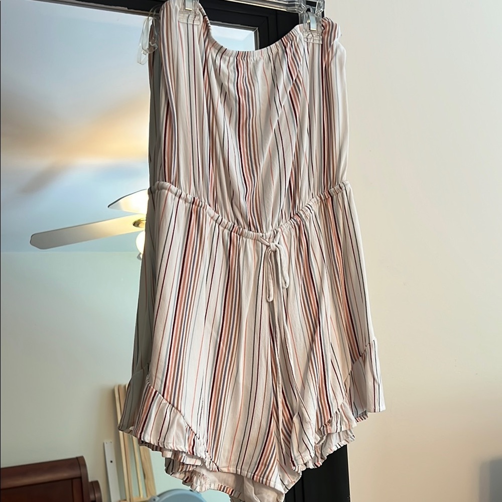 La Hearts Multicolor Striped Romper